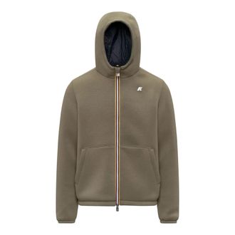 K-Way Omkeerbare Jas - Heren - Hoodies - Groen - XL - Polyester - Hoodies & sweatvesten