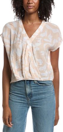 Michael Stars Evie Printed Faux Wrap Top