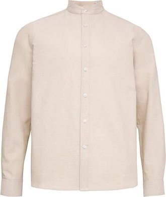 Jacamo Long Sleeve Grandad Oxford Shirt