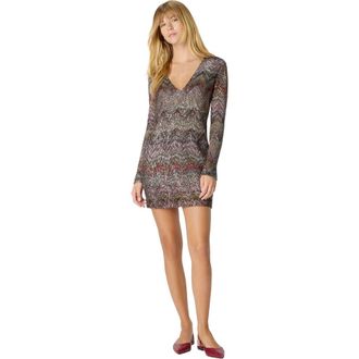 Missoni Mini Dress With V-neck And Zigzag Pattern in Multicoloured at Nordstrom, Size 46 It