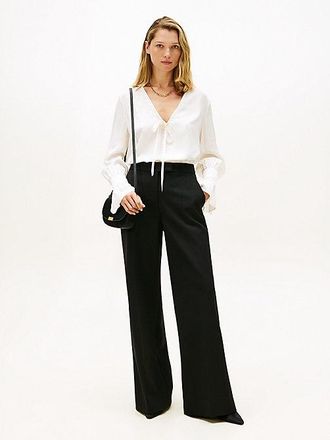 Tommy Hilfiger Wool Blend Flared Tuxedo Trousers