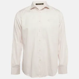 Roberto Cavalli Pink Cotton Long Sleeve Shirt