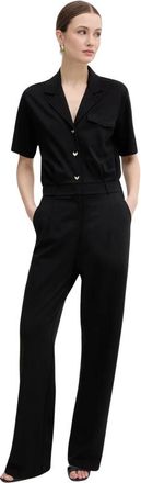 Liu Jo Jumpsuits & Playsuits, Dames, Zwart, S, Katoen, Milanese Jumpsuit