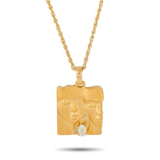 Carrera y Carrera 18K Yellow Gold 0.50ct Diamond Pendant Necklace CC08-051926
