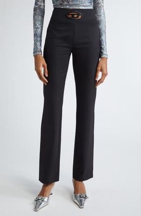 Diesel P-Ersy High Waist Straight Leg Pants in Very/Black at Nordstrom Rack, Size 2 Us / 38 It