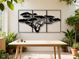 OEM Decoraci&oacute;n De Pared De Madera &aacute;rbol Bonsai + Imagen Adicional &Aacute;rbol Bonsai 120 X 60 Cm + Imagen Adicional