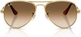 Ray-Ban Max Aviator 58mm Gradient Pilot Sunglasses in Arista/clear Gradient Brown at Nordstrom