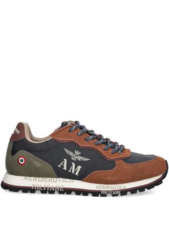 Aeronautica logo-print lace-up sneakers - Blue