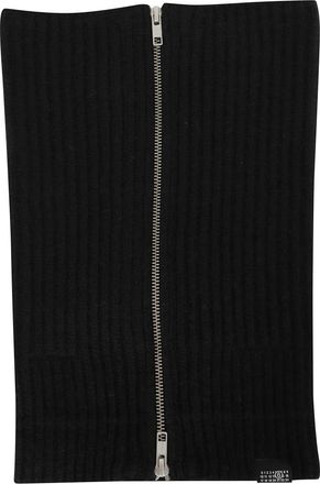 Maison Margiela Ribbed Scarf - Dames - Wintersjaals - Zwart - ONE Size - Wol - Accessoires