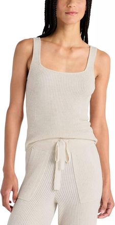Splendid Georgie Ribbed Tank In Pale Oak Heather