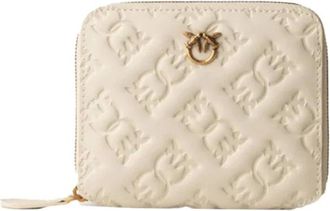 Pinko Wallets & Cardholders, female, Beige, ONE SIZE, Love Birds Monogram Wallet