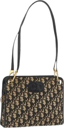 Dior Pre-owned Shoulder Bags, female, Multicolor, Size: ONE SIZE Pre-owned Canvas Shoulder Bag