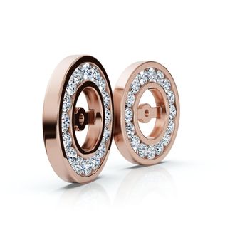 Pompeii3 1/2Ct TW Round Diamond Stud Jackets 14k Gold Lab Grown (5.5mm)