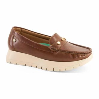 Andrea Womens Platform Loafer In Brown