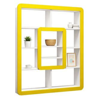 Dmora Estanter&iacute;a Caltrano, Biblioteca 8 Estantes, Instalaci&oacute;n Libre, Estructura Vertical, 108x22x140h Cm Blanco