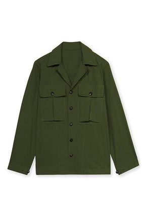Fortela Oversize Cotton Twill Shirt in Green at Nordstrom, Size 52 Eu