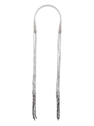 PESERICO beaded-strands necklace - women - Brass/Plastic - One Size - Grey