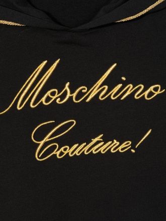 Moschino Logo Cotton Hoodie - Black