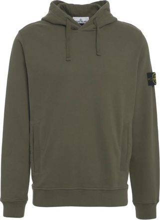 Stone Island Groene Hoodie Aw 25 - Heren - Hoodies - Groen - XL - Katoen - Hoodies & sweatvesten