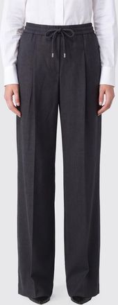 Michael Kors Pantaloni a gamba larga in misto lana con pince e vita con coulisse