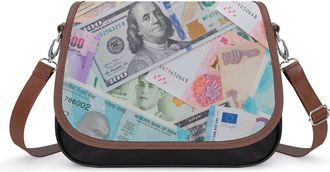 Generic World Dollars Small Womens Crossbody Bags Shoulder Handbag with Adjustable Strap for Travel