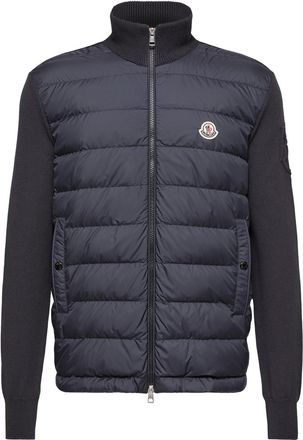Moncler Moncler Padded Zip-up Cotton Cardigan, Men, Blue, Size: L