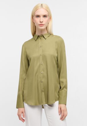 Eterna Hemdbluse ETERNA REGULAR FIT, Damen, Gr. 34, olive, 100% Viskose, normal, Blusen Hemdbluse