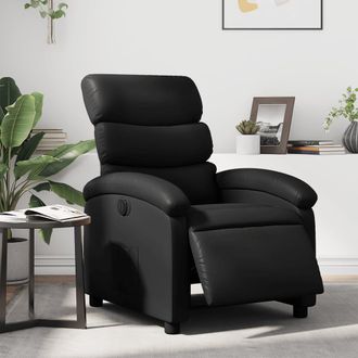 vidaXL Vidaxl - Sill&oacute;n Reclinable El&eacute;ctrico De Cuero Sint&eacute;tico Negro