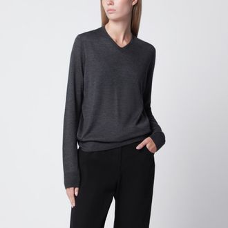 The Row Ondre jumper in anthracite grey cashmere and silk