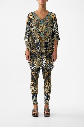 Camilla Bat Sleeve Dress in Feline Folklore at Nordstrom, Size One Size Au