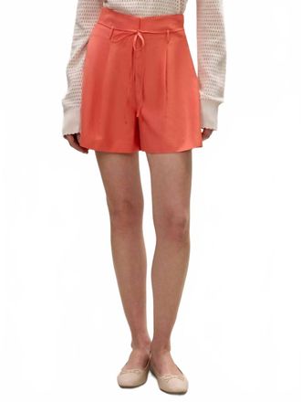Rebecca Taylor Lena Shine Shorts In Coral