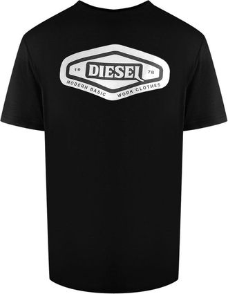 Diesel Unisex Modern Basic Logo T-shirt voor volwassenen (Zwart)