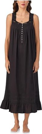 Eileen West Cotton Woven Lawn 50 Ballet Sleeveless Nightgown Womens Clothing Black : XS