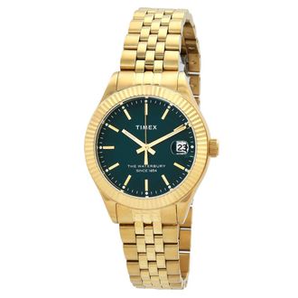 Timex The Waterbury Quartz Green Dial Ladies Watch TW2V31700
