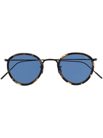 Eyevan 7285 Zonnebril met rond montuur - Zwart