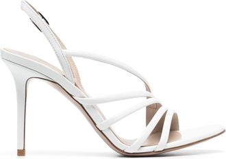Le Silla Scarlet 105mm leather sandals - women - Calf Leather/Calf Leather/Patent Calf Leather/Rubber - 39.5 - White