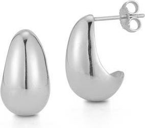 Chloe and Madison Dome Hoop Earrings in Silver at Nordstrom Rack