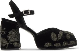 Castaner Virgo Heeled Shoe - Dames - Sandalen met hakken - Zwart - 38 EU - Katoen - Schoenen