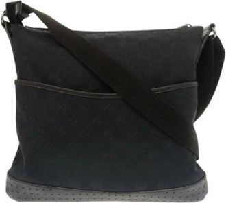 Gucci Pre-owned Cross Body Bags, female, Black, Size: ONE SIZE Pre-owned Canvas gucci-bags