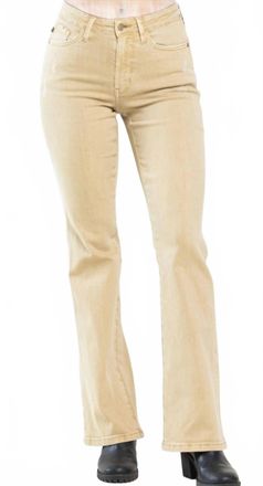 Judy Blue Dollar Dream Mid Rise Slim Boot Cut Jean In Sand