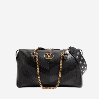 Valentino Garavani Black Panthea Shoulder Bag