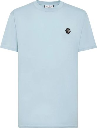 Philipp Plein T-Shirt Ronde Hals Skull & Bones - Heren - T-shirts - Blauw - S - Katoen - Tops