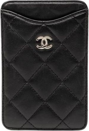 Chanel Pre-owned Wallets, female, Black, Size: ONE SIZE Pre-owned Card Holder