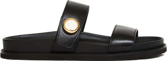Tory Burch Romy Sport Ciabatta - Dames - Sandalen - Zwart - 40 1/2 EU - Leer - Schoenen