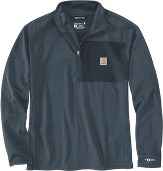 Carhartt Work in Progress Mock Neck Half-Zip T-Shirt Longsleeve f&uuml;r Herren | blau