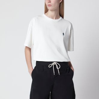 Prada White garment-dyed jersey T-shirt