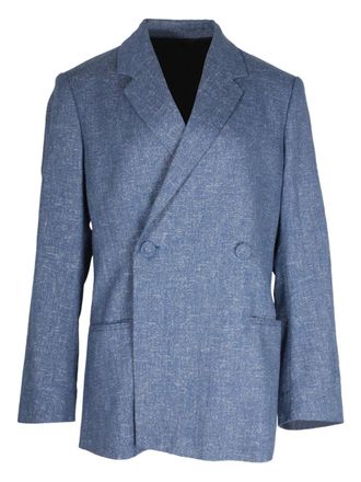 Toteme Blazer Loreo doppiopetto m&eacute;lange - Blu