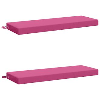 vidaXL Cuscini Per Panchina A 2 Pezzi Soest 2 Pz 100% Poliestere Rosa Vidaxl