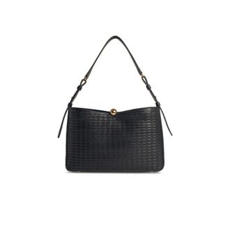Furla Large Sfera Soft Black Leather Bag
