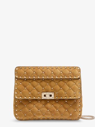 Valentino Garavani Borsa a tracolla Rockstud Spike in suede con iconiche borchie all-over - VALENTINO GARAVANI - gender_Woman